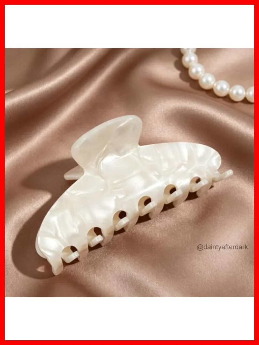 Large Acetate Non-Slip Hair Claw Clip for Thick Hair, French Design